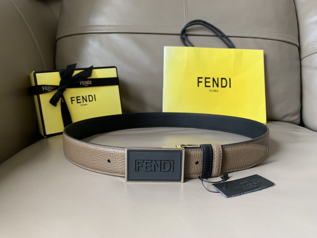 FENDI men's casual reversible belt