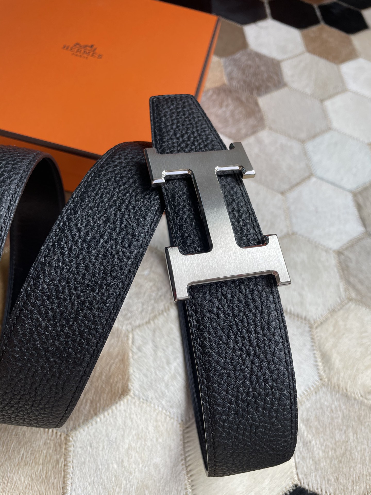 Hermes Men's Reversible Leather Belt