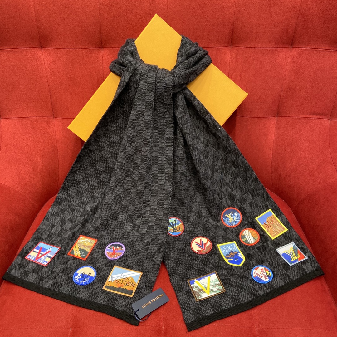 𝐋𝐨𝐮𝐢𝐬 𝐯𝐮𝐢𝐭𝐭𝐨𝐧 Checkered Men's Scarf 100% Wool