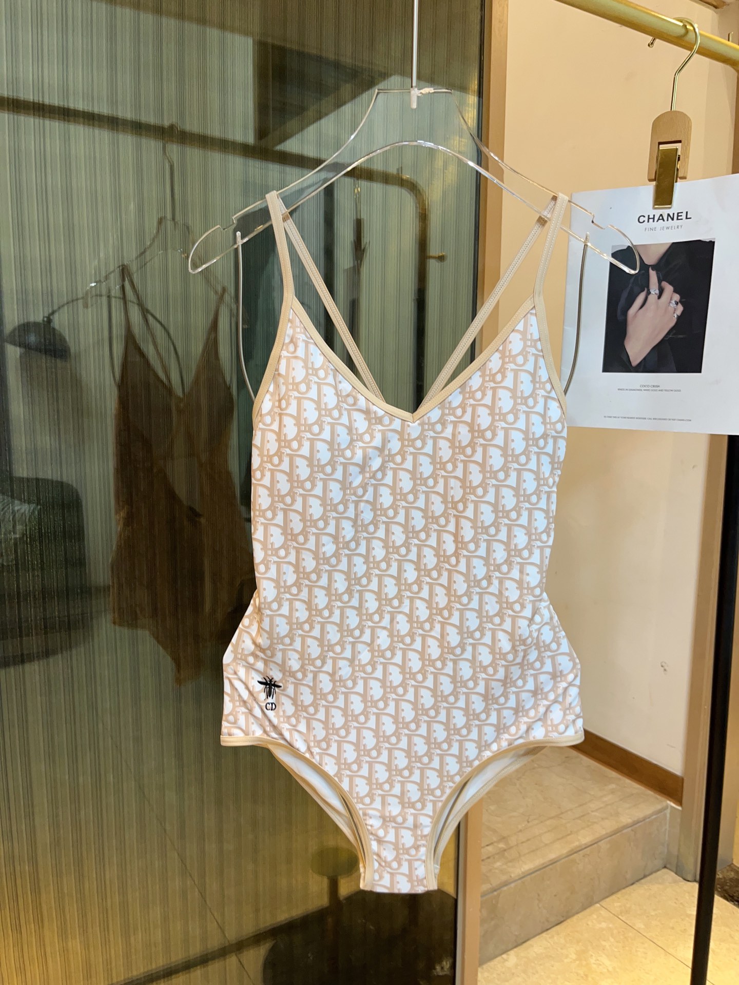 Dior long-sleeved one-piece swimsuit with sun protection