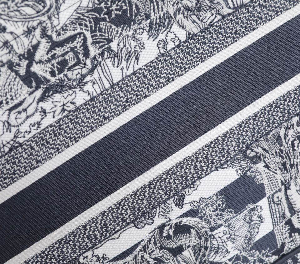 DIOR TOTE blue striped tiger