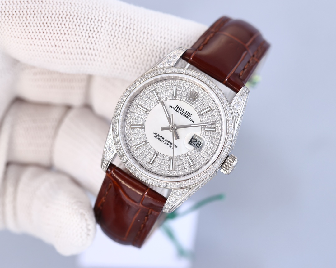 Rolex Full Diamond Journal Ladies