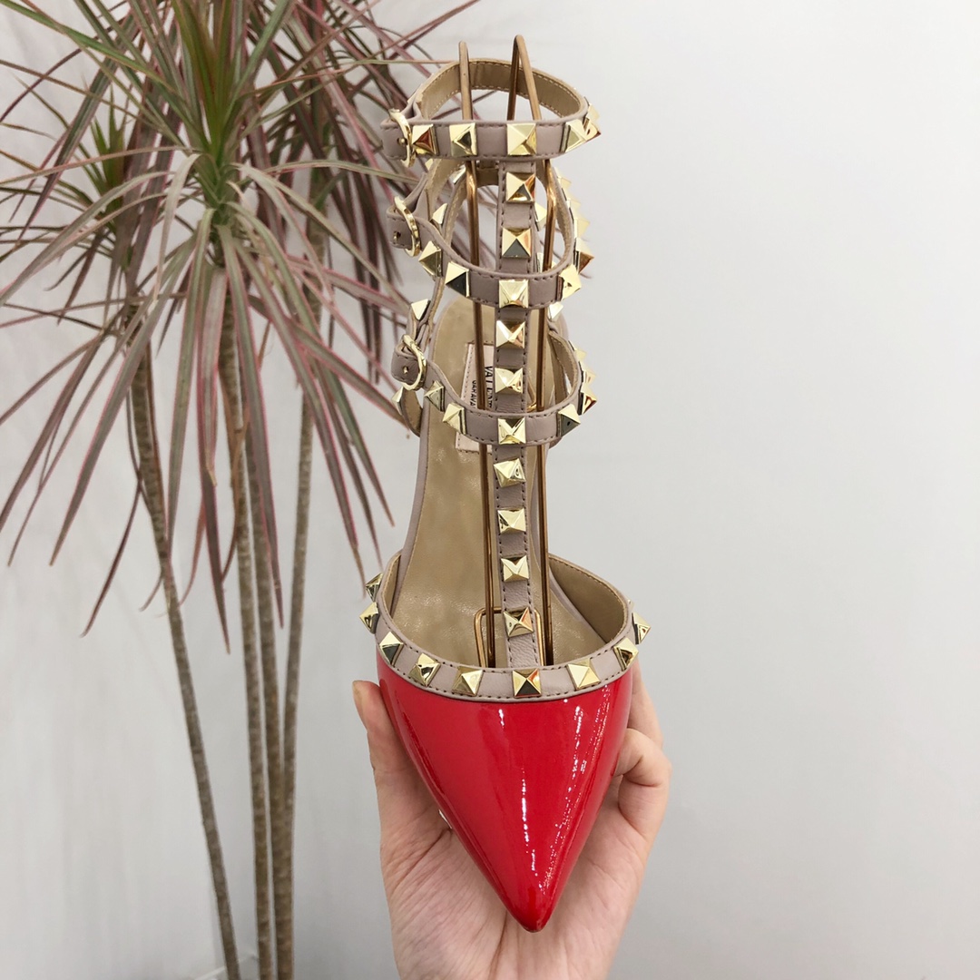 【Valentino】Valentino Valentino top version large red patent leather 3 with 6.5cm high heels
