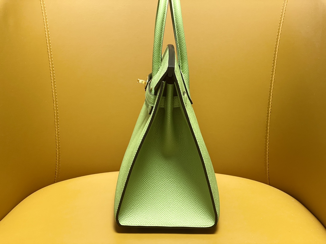 Bk25 outer seam 3i avocado green epsom gold buckle