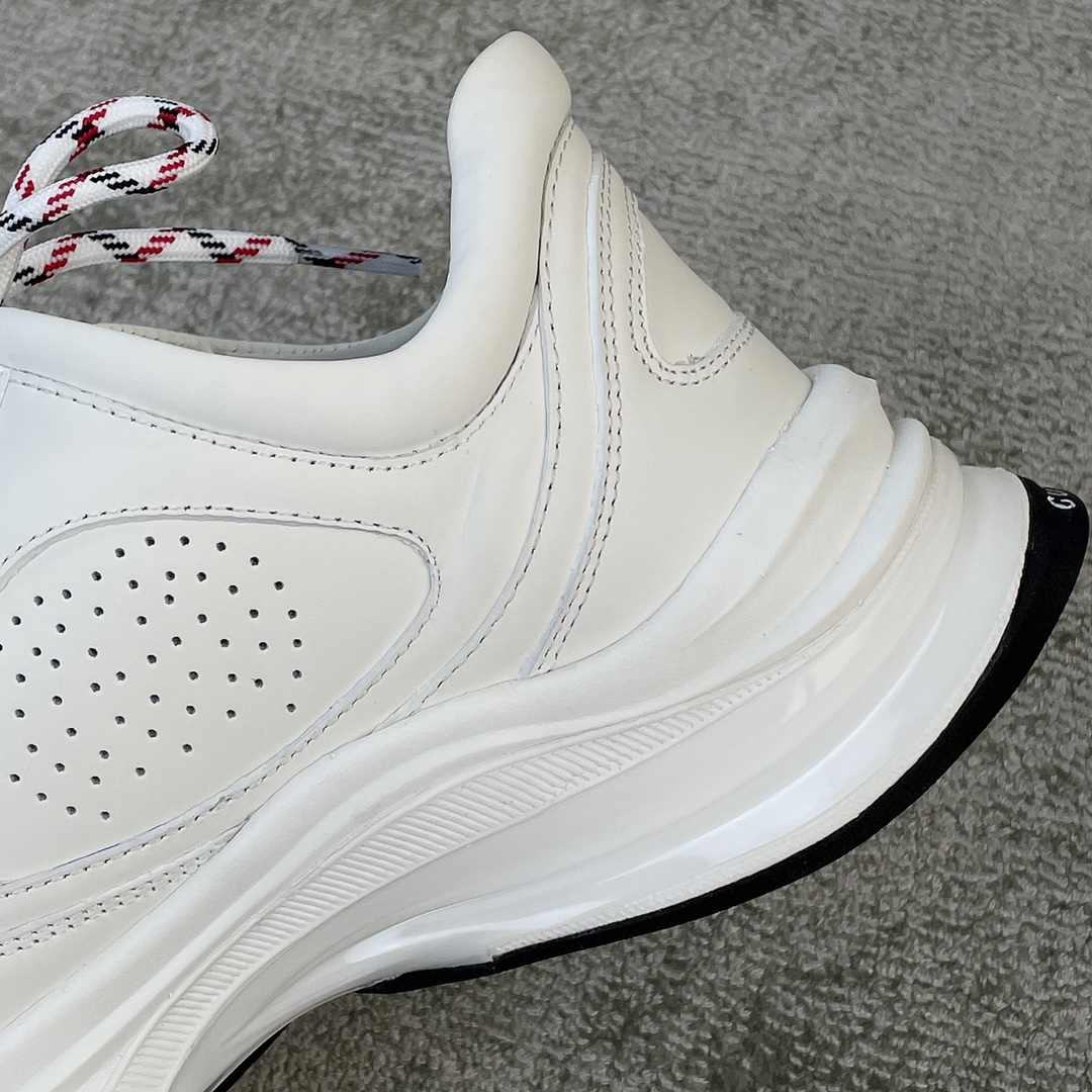 Gucci RUN in all leather Cowhide Sheepskin running shoes red and green