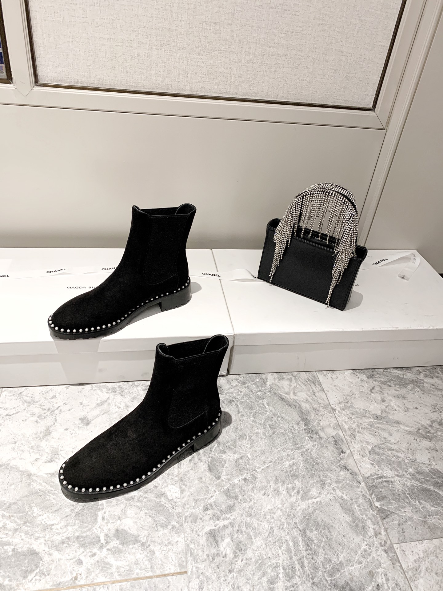 Stuart Weitzman 2020 fall and winter new pearl series on the new original imported calfskin