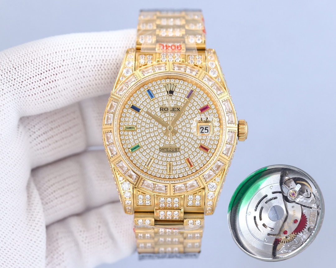 Rolex Luxury Square Diamond Journal Full Diamond Model
