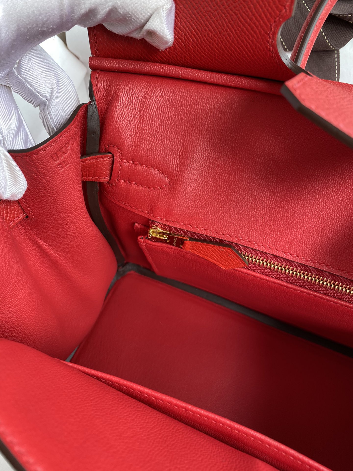 Birkin 25cm Epsom Leather National Flag Red Gold Buckle