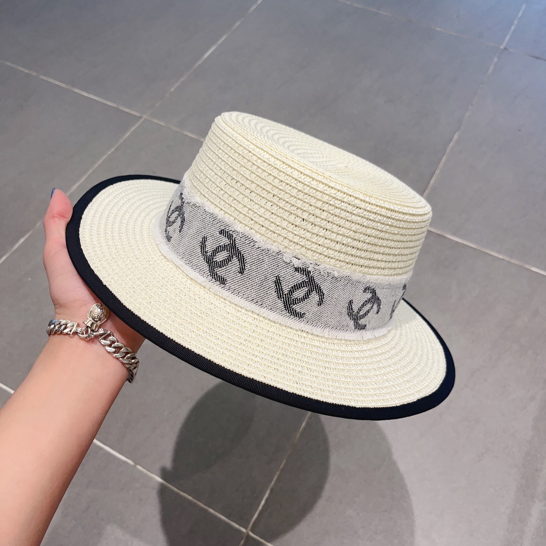 CHANEL bowler hat, sun visor hat