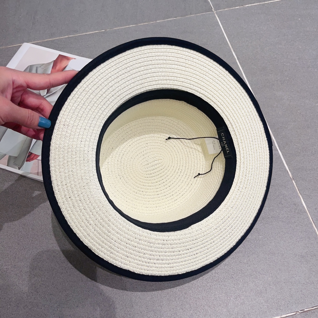 CHANEL bowler hat, sun visor hat