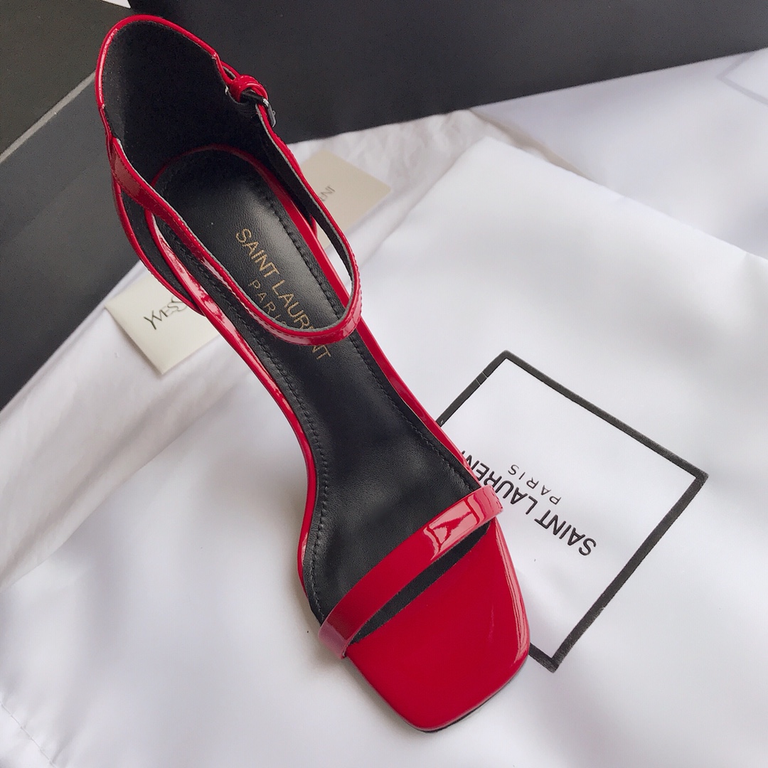 Saint Laurent 2020 newest Opyum sandals high heel sandals original open mold leather outsole