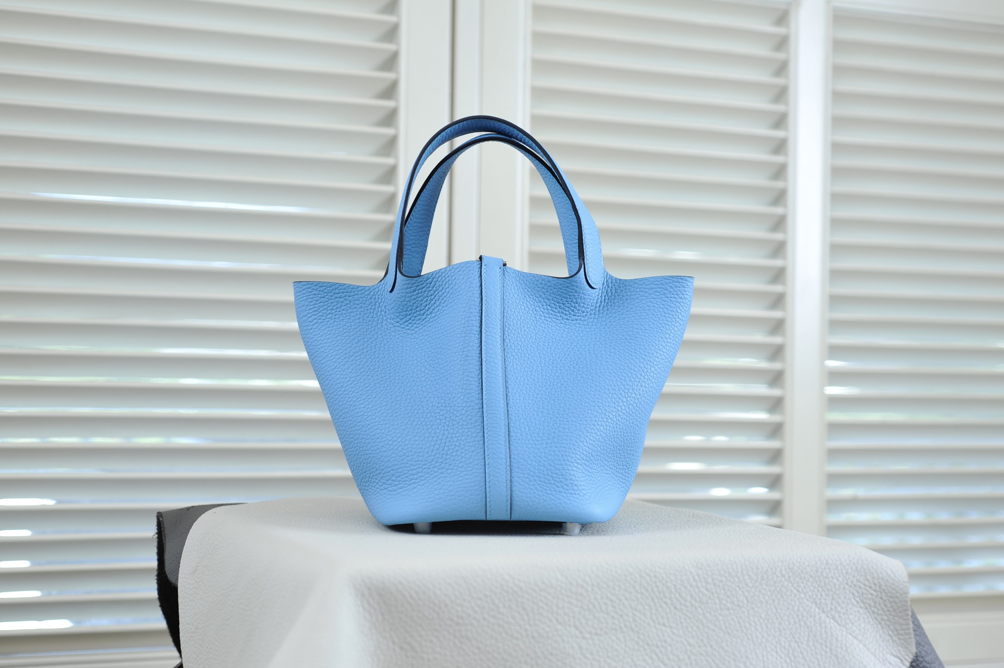 picotin18 northern blue silver buckle TC leather