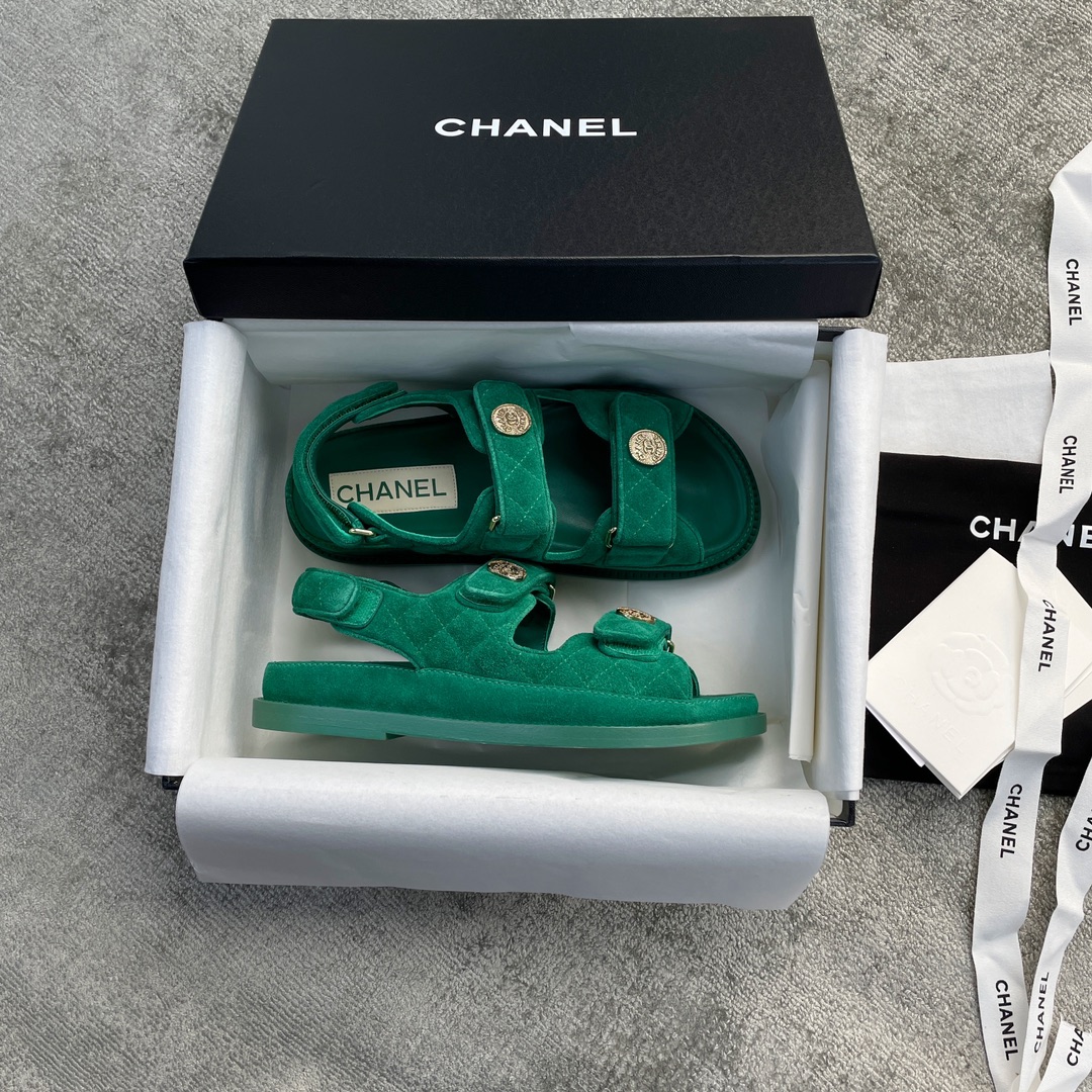 CHANEL new color bow sandals classic beach shoes every year the new color