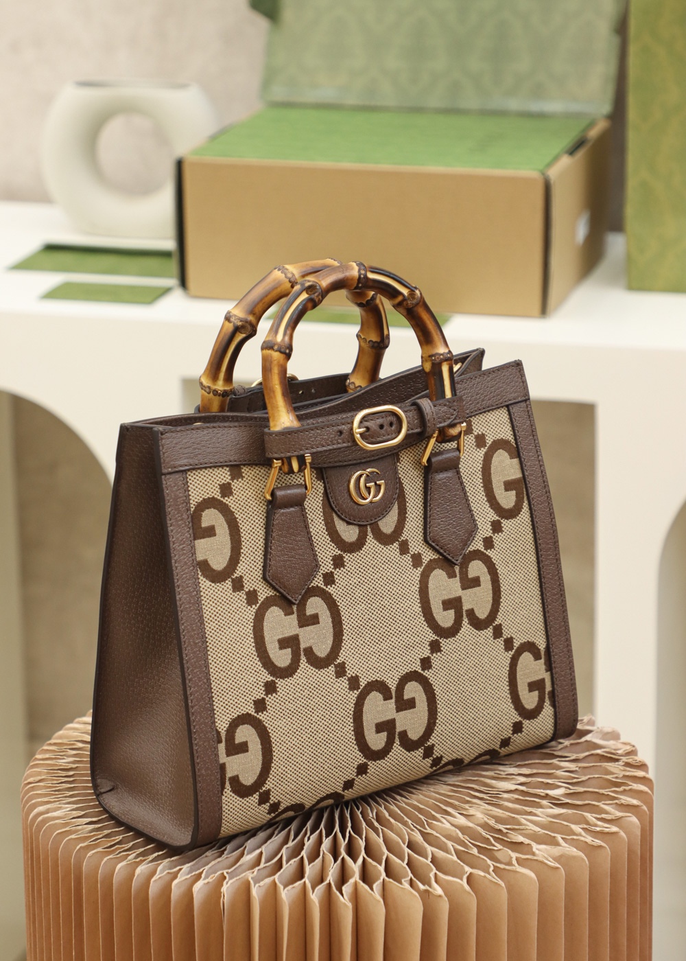 GUCCI 𝐃𝐢𝐚𝐧𝐚 𝐓𝐨𝐭𝐞 Retro King Fried Bamboo Festival #660195