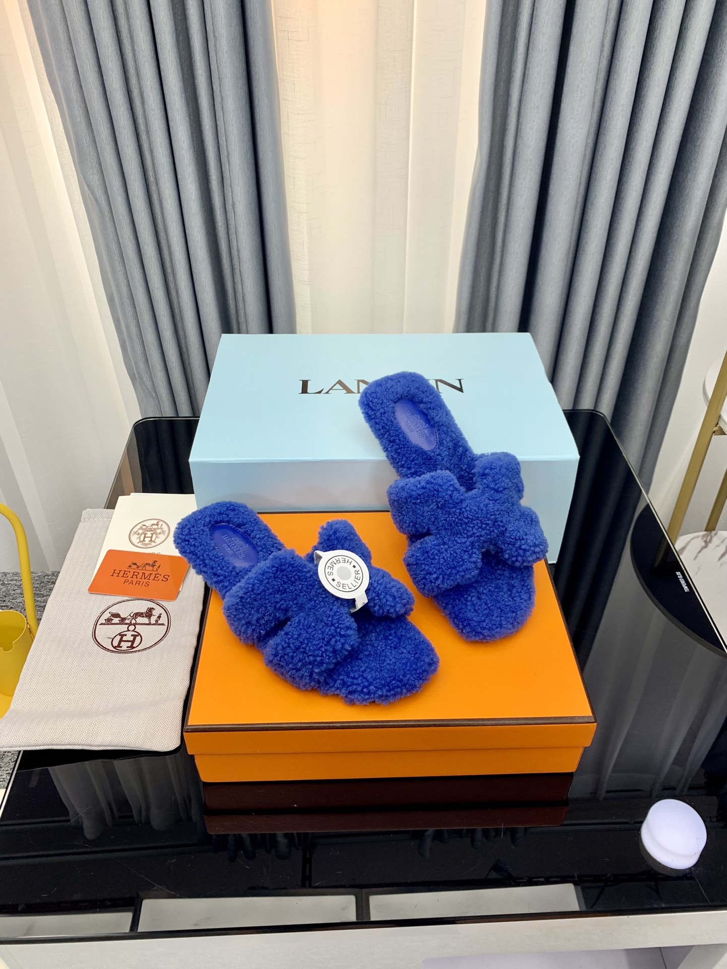 Hermes Autumn and Winter Flat Fur Drags