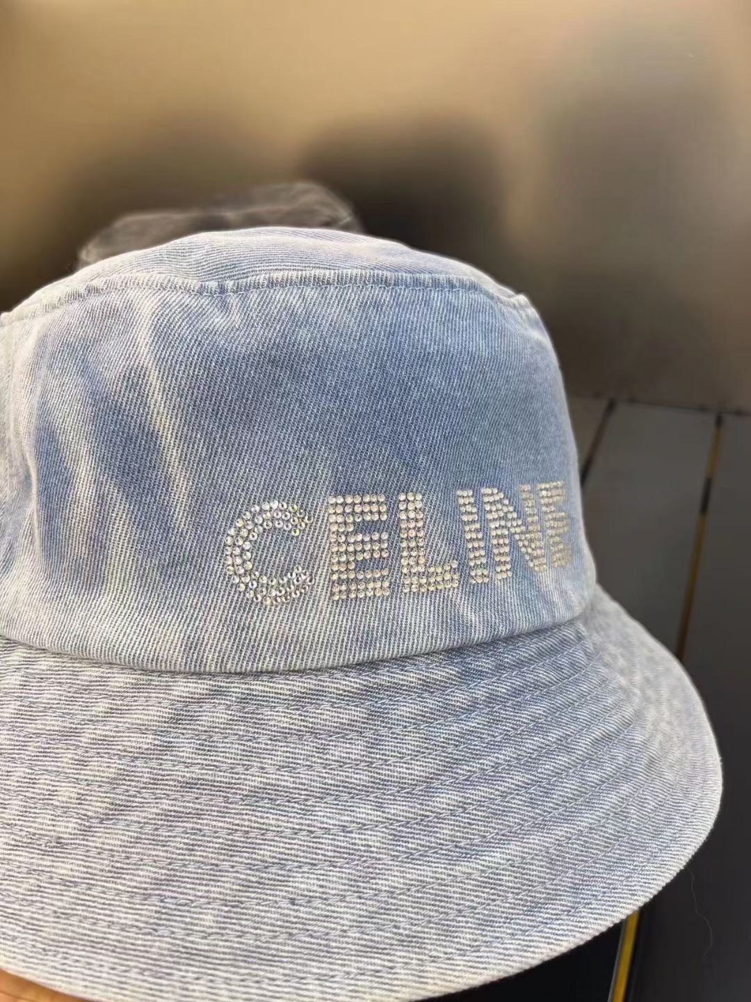 CELINE New New Washed Denim Fisherman
