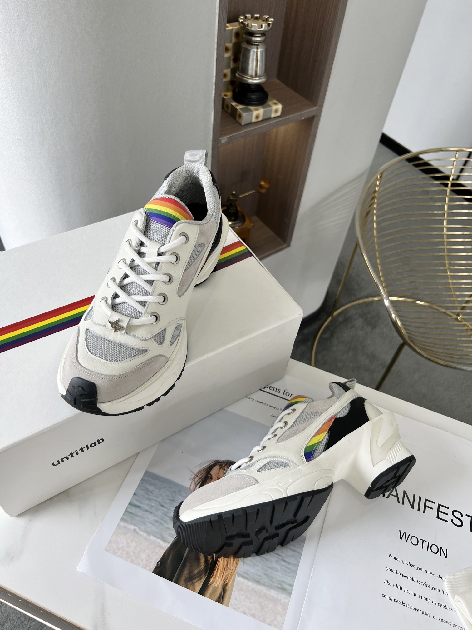 Untitlab 𝟐𝟎𝟐𝟐/𝐒𝐒 𝐧𝐞𝐰  Early spring capsule series of high-heeled sports sneakers sneakers can also be very fashionable