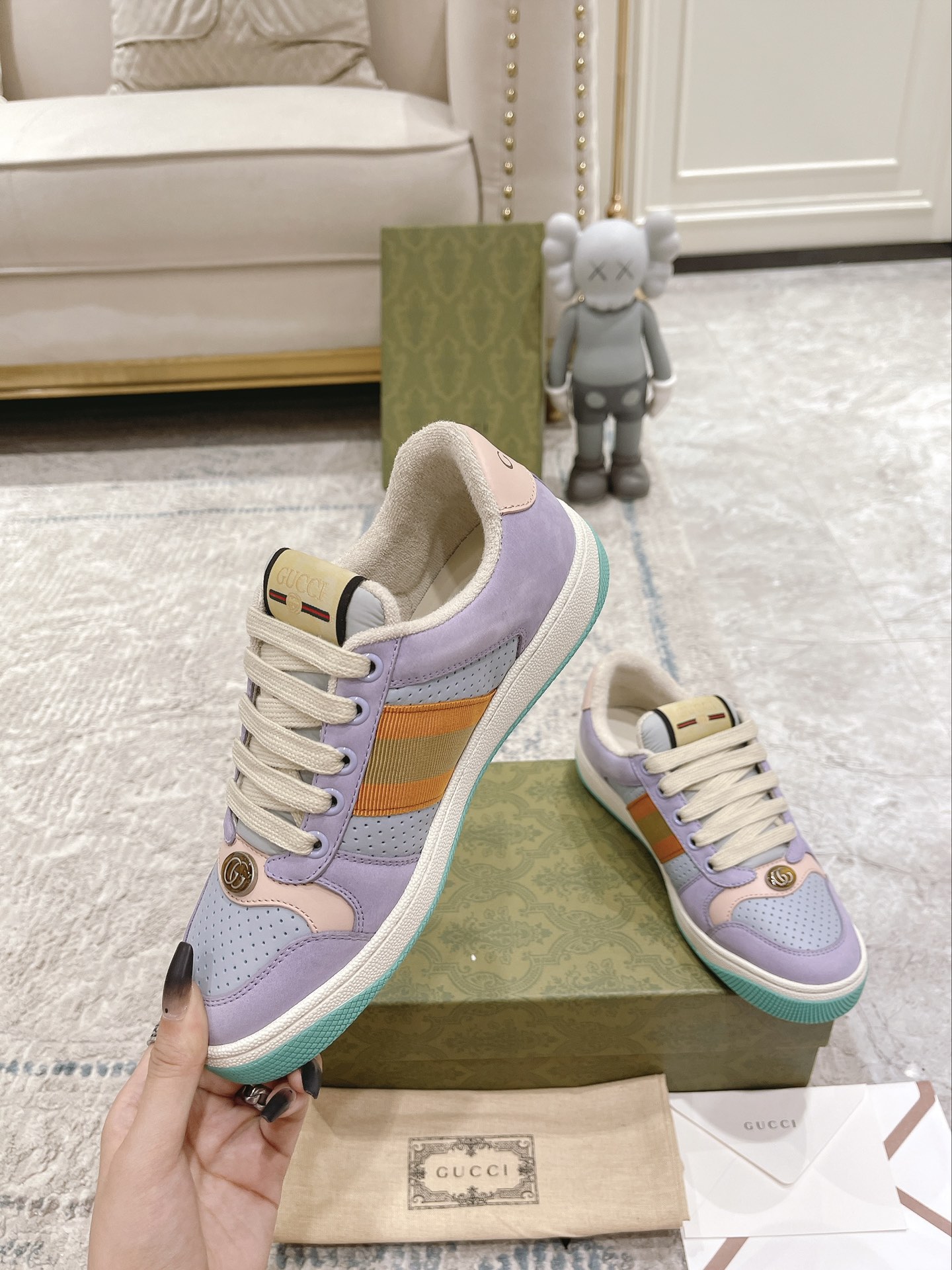 Gucci new upgraded small dirty shoes couple models