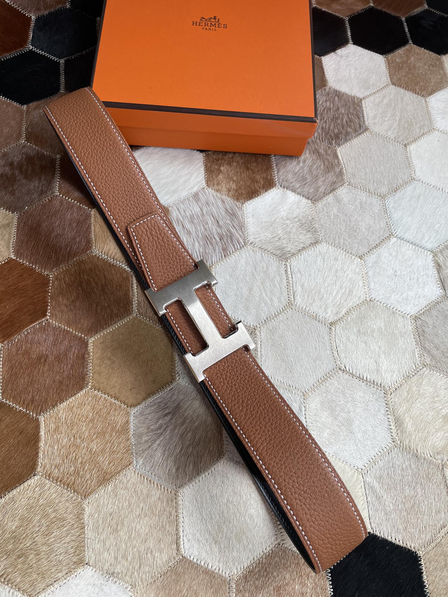 Hermes Men's Reversible Leather Belt