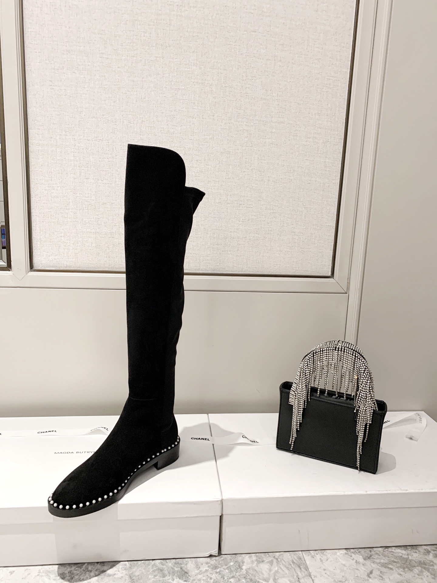Stuart Weitzman 2020 fall and winter new pearl series on the new original imported calfskin