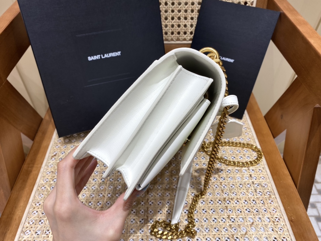 SAINT LAURENT 𝑺𝒖𝒏𝒔𝒆𝒕 𝟮𝟮𝒄𝒎 #442906Original leather