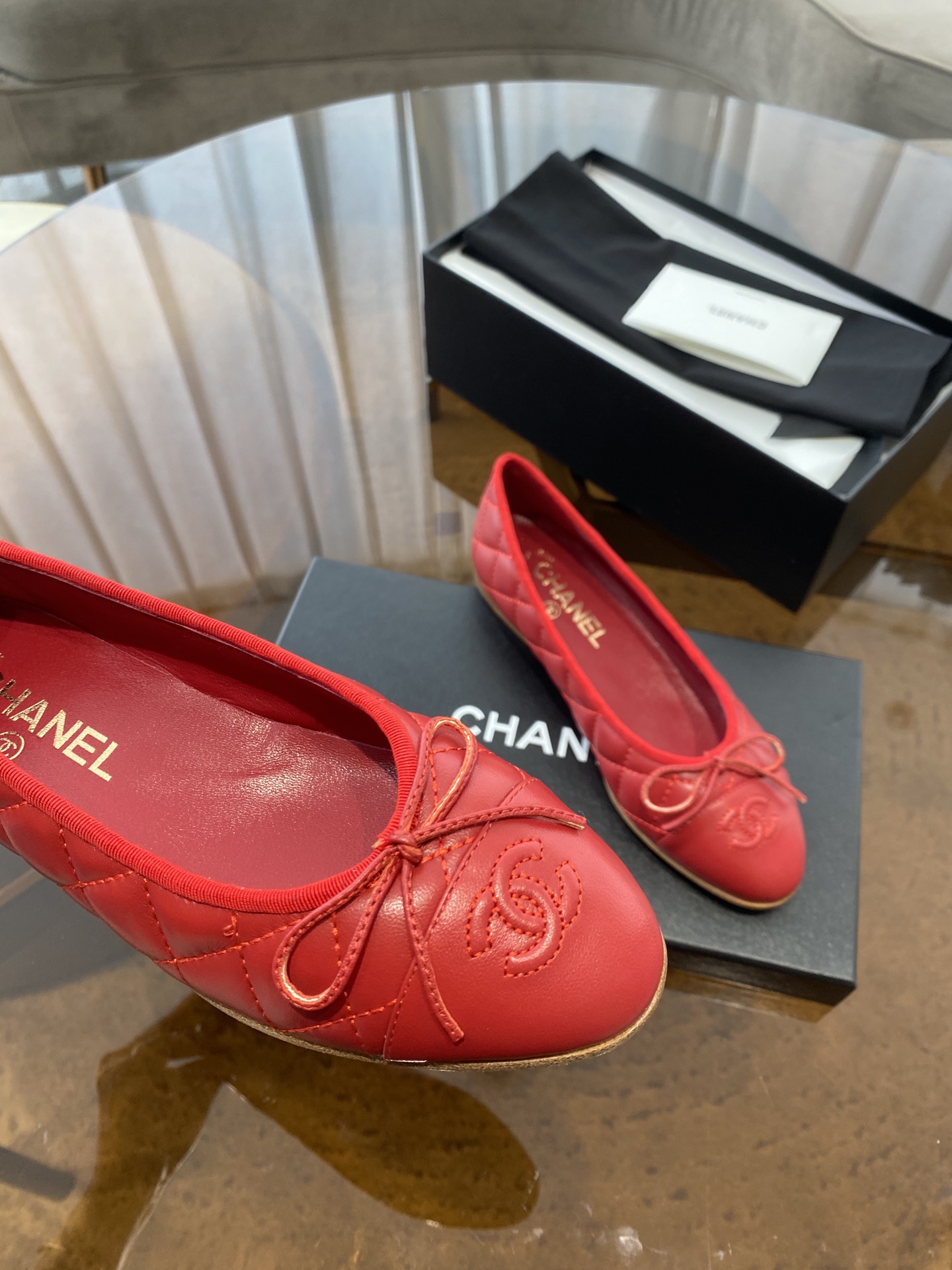 CHANEL ballet shoes Imported custom leather Italy imported leather outsole