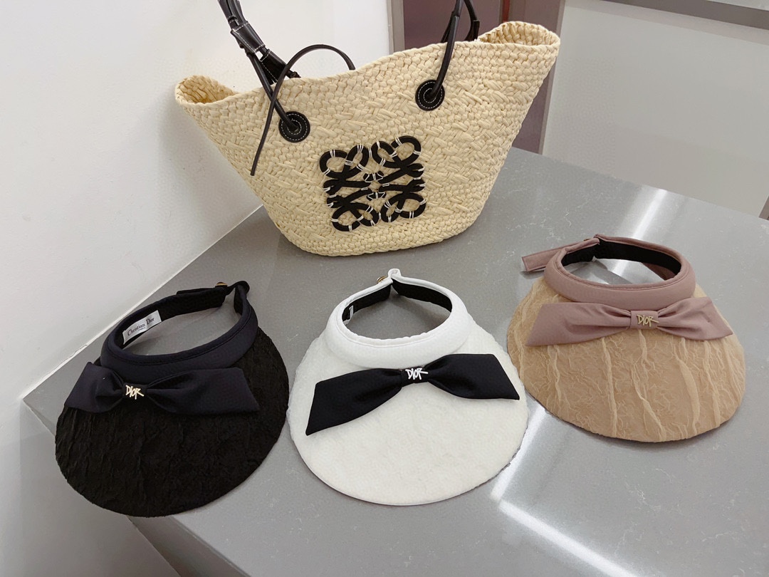 DIOR headband, organza fabric, sun visor