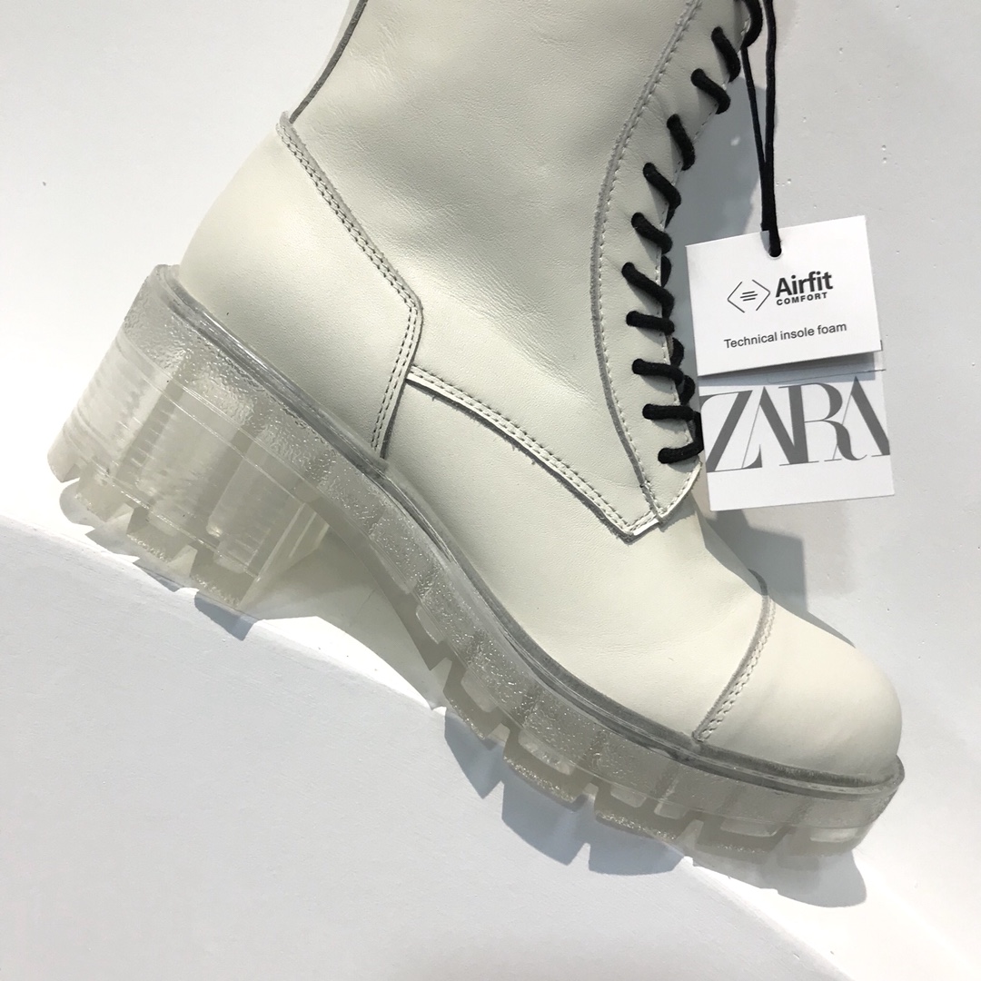 ZARA imported cowhide single-layer lining Martin boots