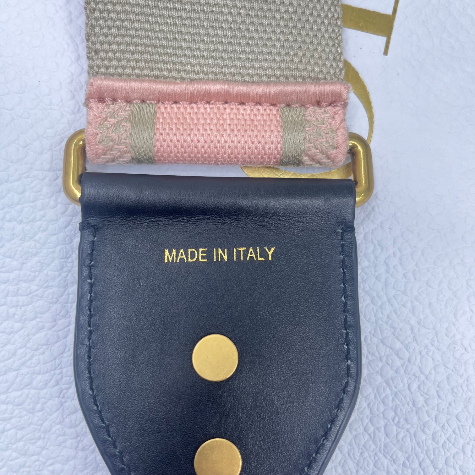 Dior pink letter shoulder strap