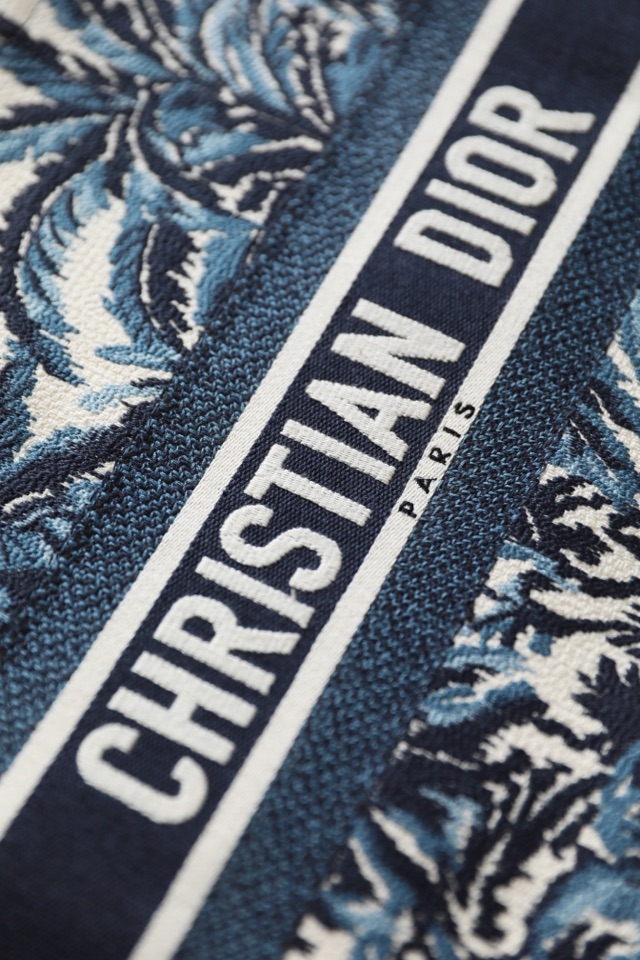 DIOR TOTE Blue Coconut Tree