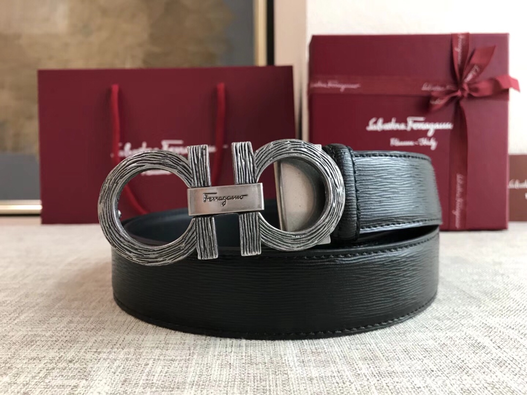 FERRAGAMO double-sided imported Italian cowhide