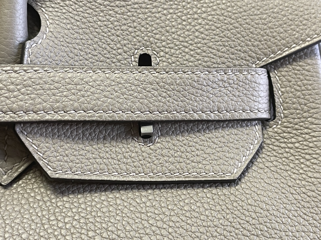 Birkin35 asphalt gray interior with denim blue togo leather silver buckle