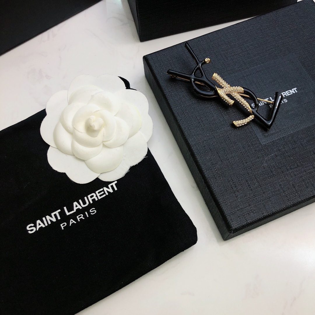 Saint Laurent YSL brooch