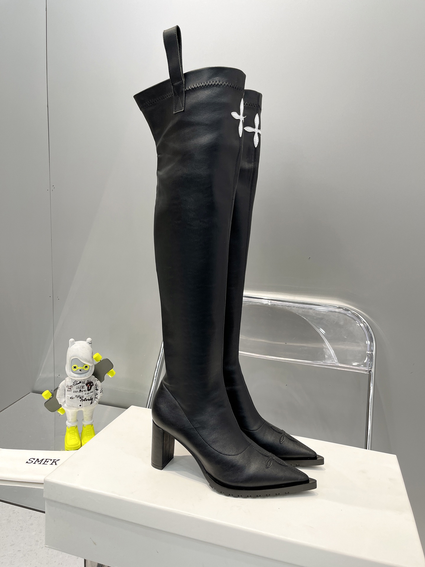 𝐒𝐌𝐅𝐊｜𝟐𝟎𝟐𝟐/𝐒𝐒 𝐧𝐞𝐰 The versatile minimalist style knee-high boots customized double-layer stretch suede upper
