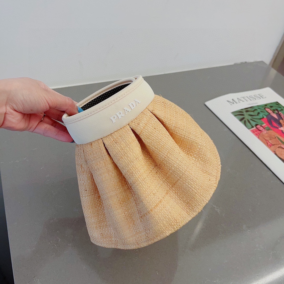 PRADA straw hat, empty shell hat