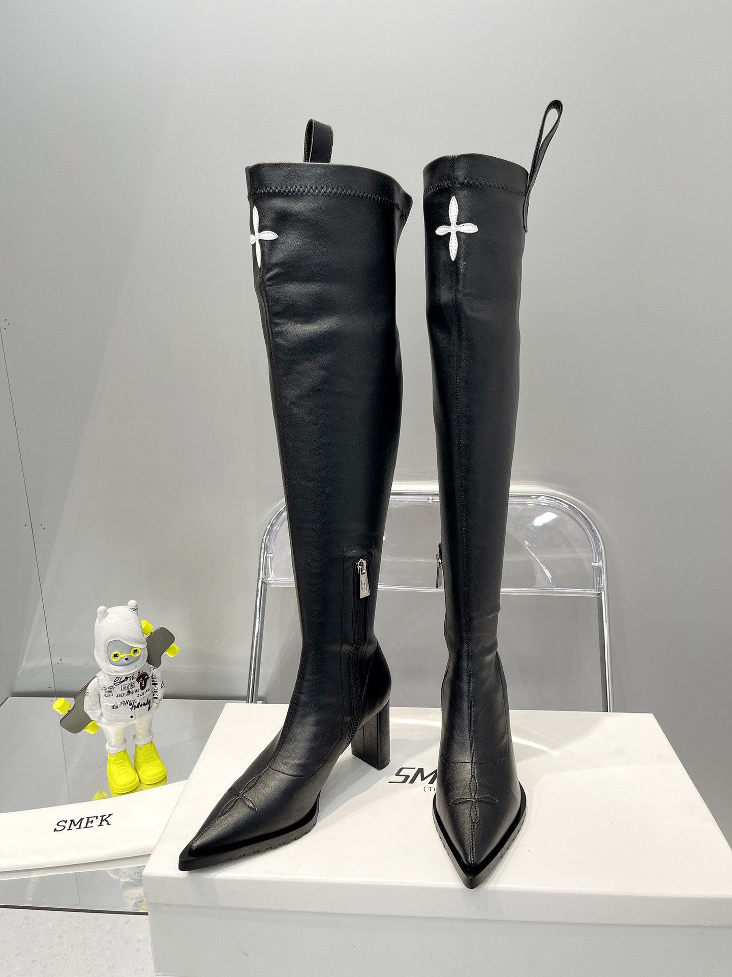 𝐒𝐌𝐅𝐊｜𝟐𝟎𝟐𝟐/𝐒𝐒 𝐧𝐞𝐰 The versatile minimalist style knee-high boots customized double-layer stretch suede upper