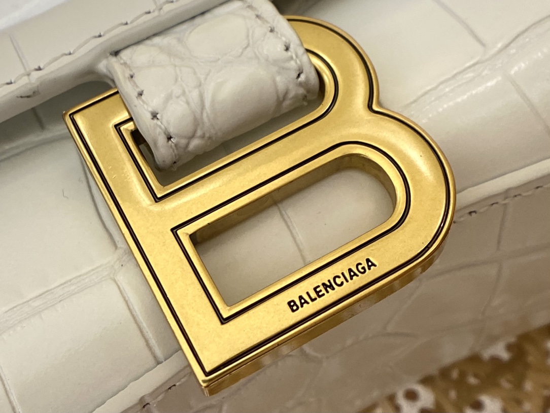 BALENCIAGA 𝐇𝐨𝐮𝐫𝐠𝐥𝐚𝐬𝐬 𝐗𝐒 crocodile-textured cowhide