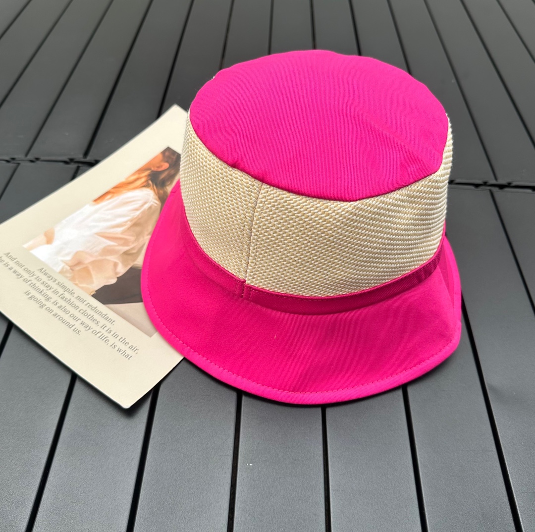 prada classic triangle bucket hat