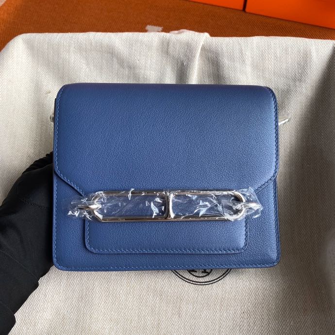 Roulis 19cm gold and silver buckle spot Evercolor leather