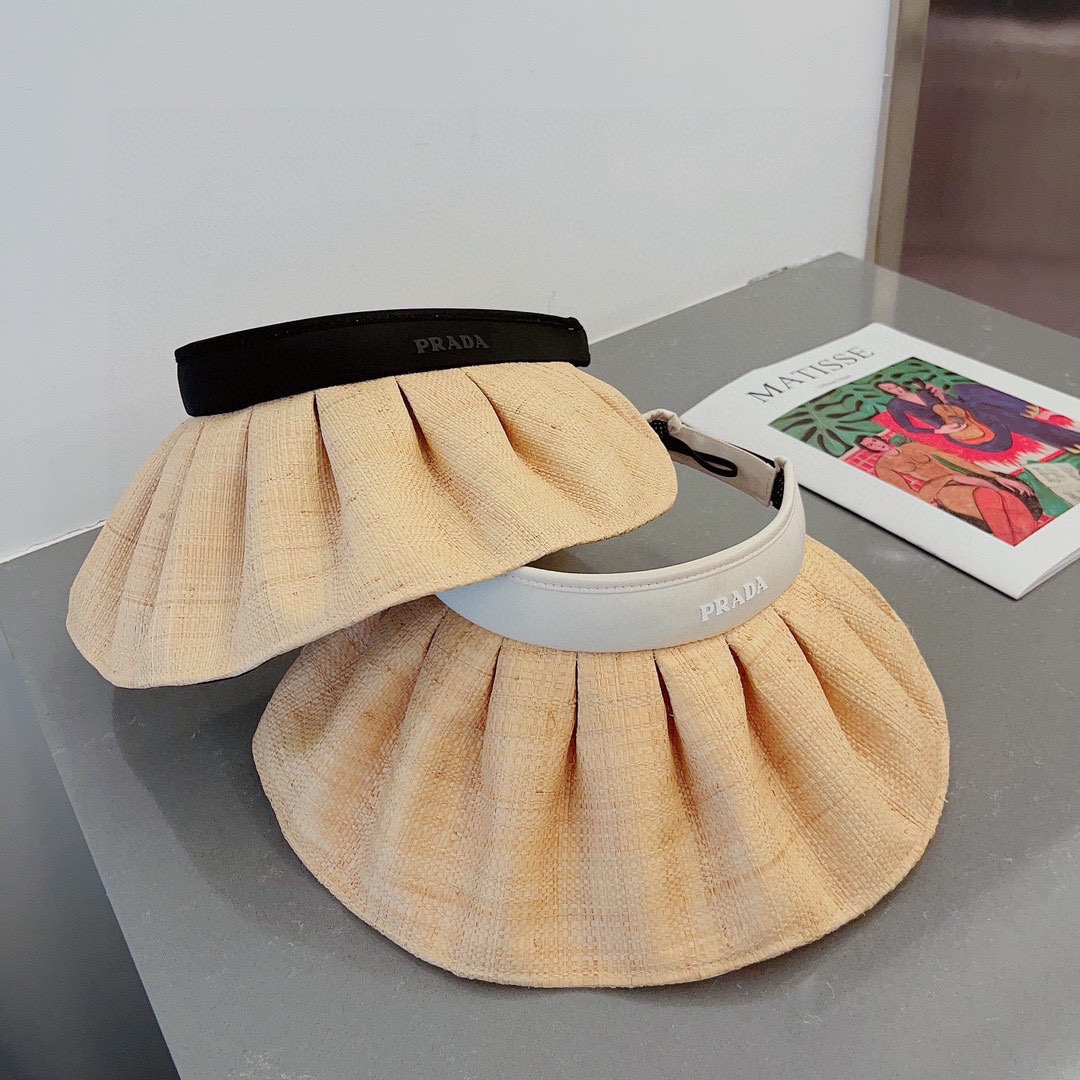 PRADA straw hat, empty shell hat