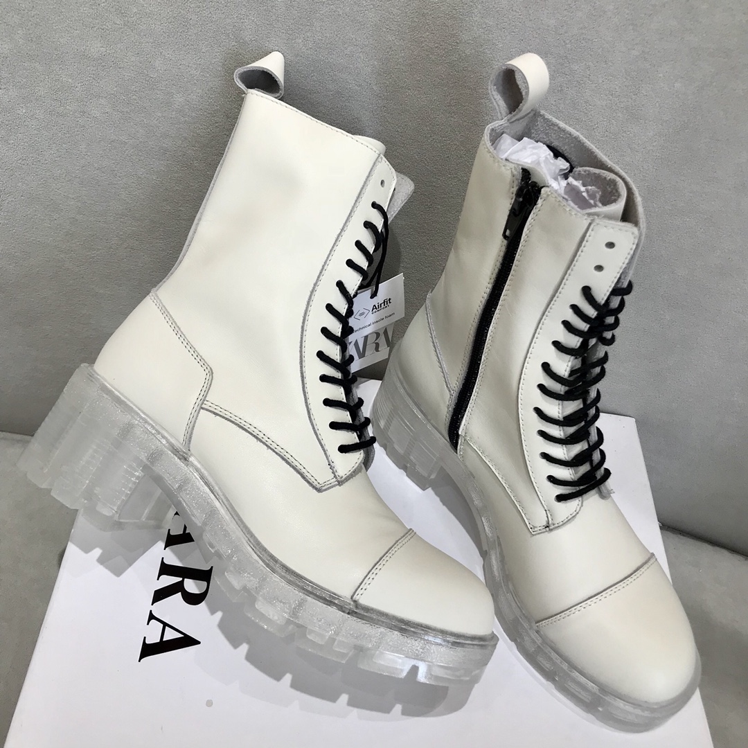 ZARA imported cowhide single-layer lining Martin boots