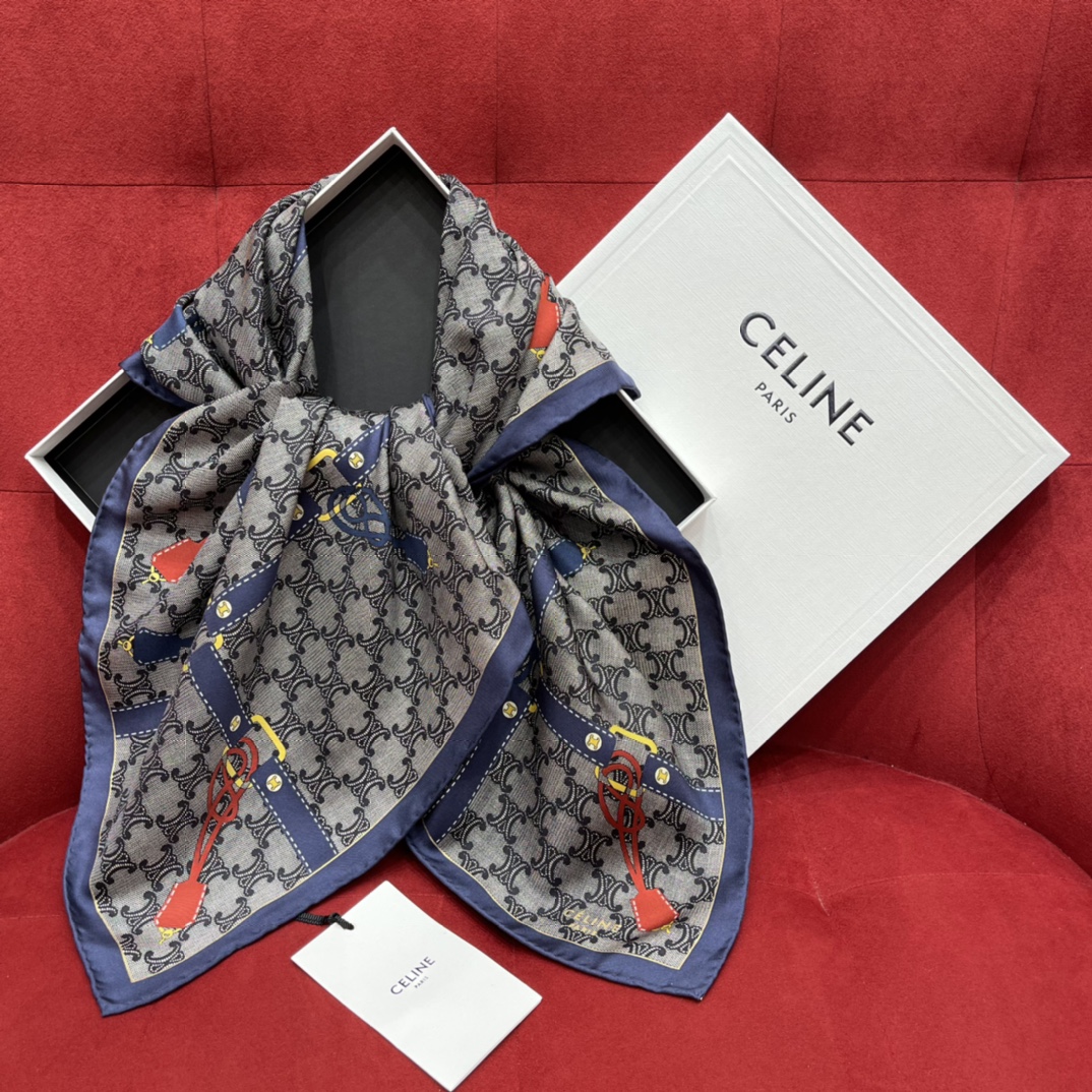 𝐂𝐞𝐥𝐢𝐧𝐞 Iconic Arc de Triomphe ➕ Chain Element 100% Mulberry Silk