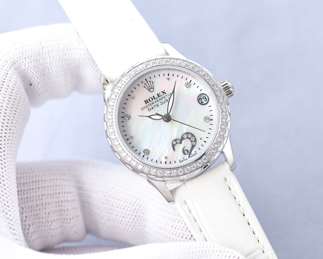 Rolex fashion women's watch simple three needle super luminous at night