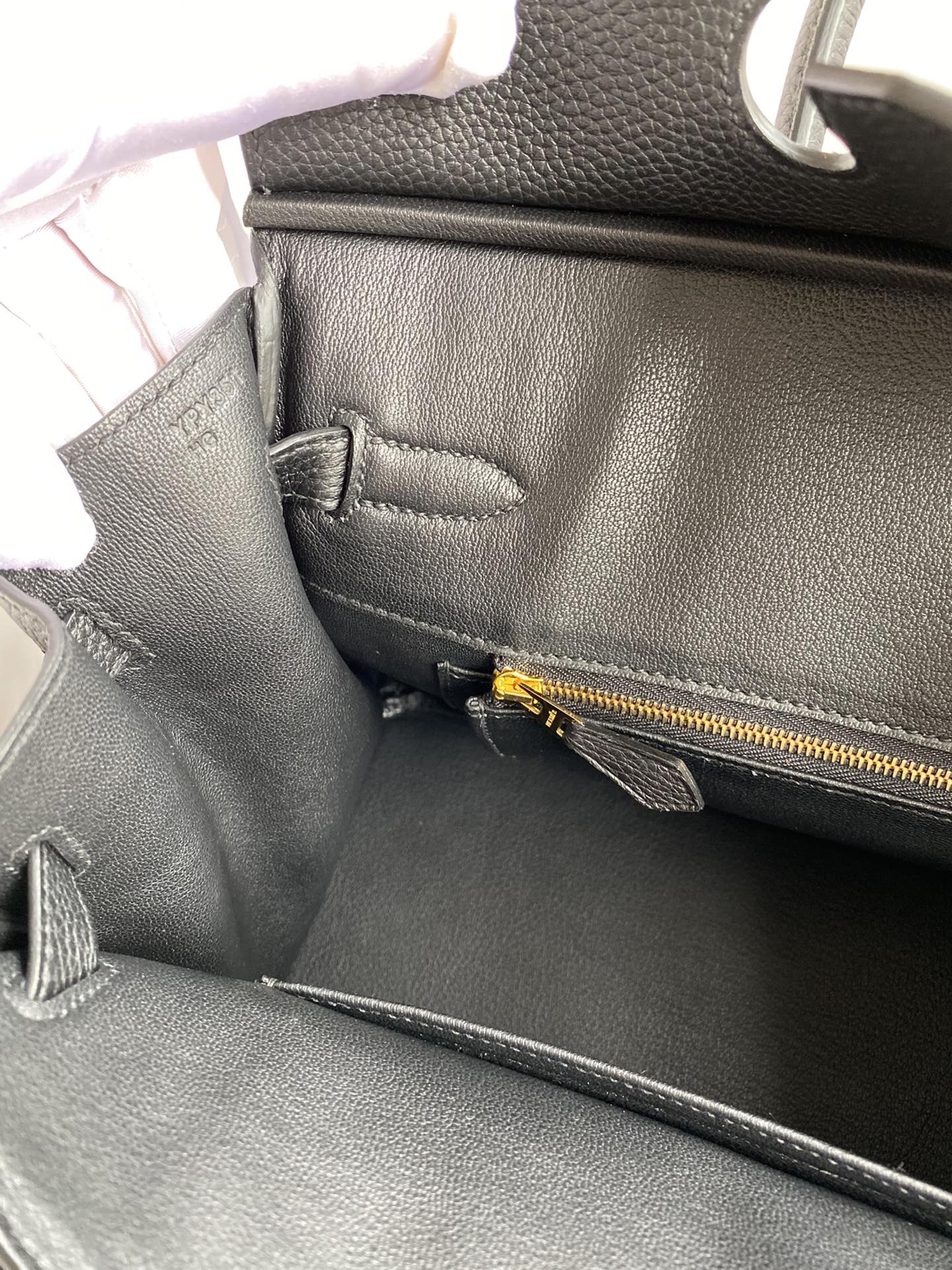 Birkin 25/30/35cm imported Togo leather black gold buckle