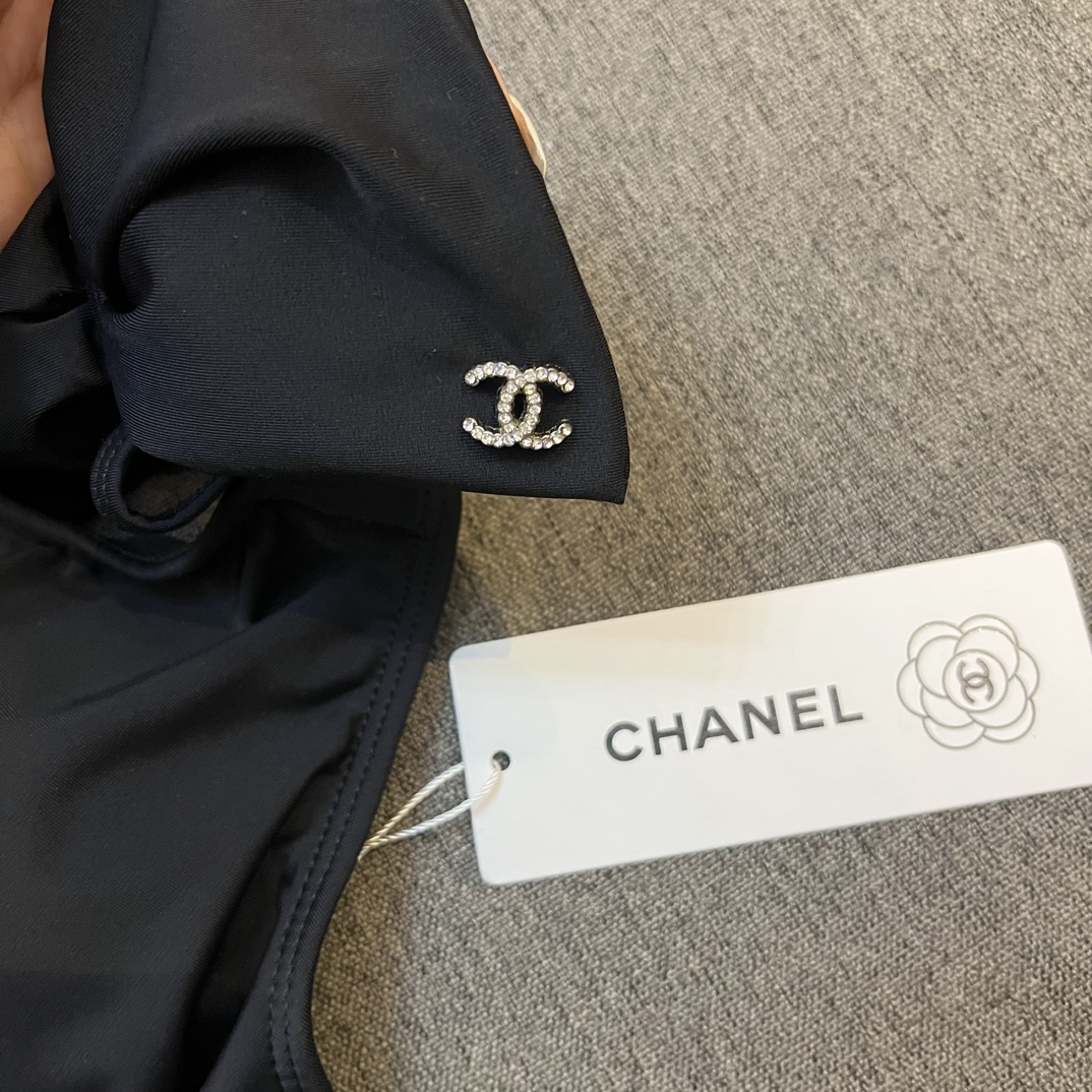 Chanel New one-piece swimming costume with one shoulder