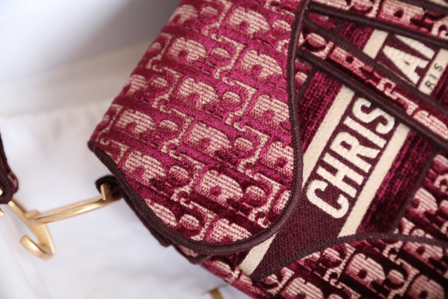 Dior Velvet Saddle Saddle Bag