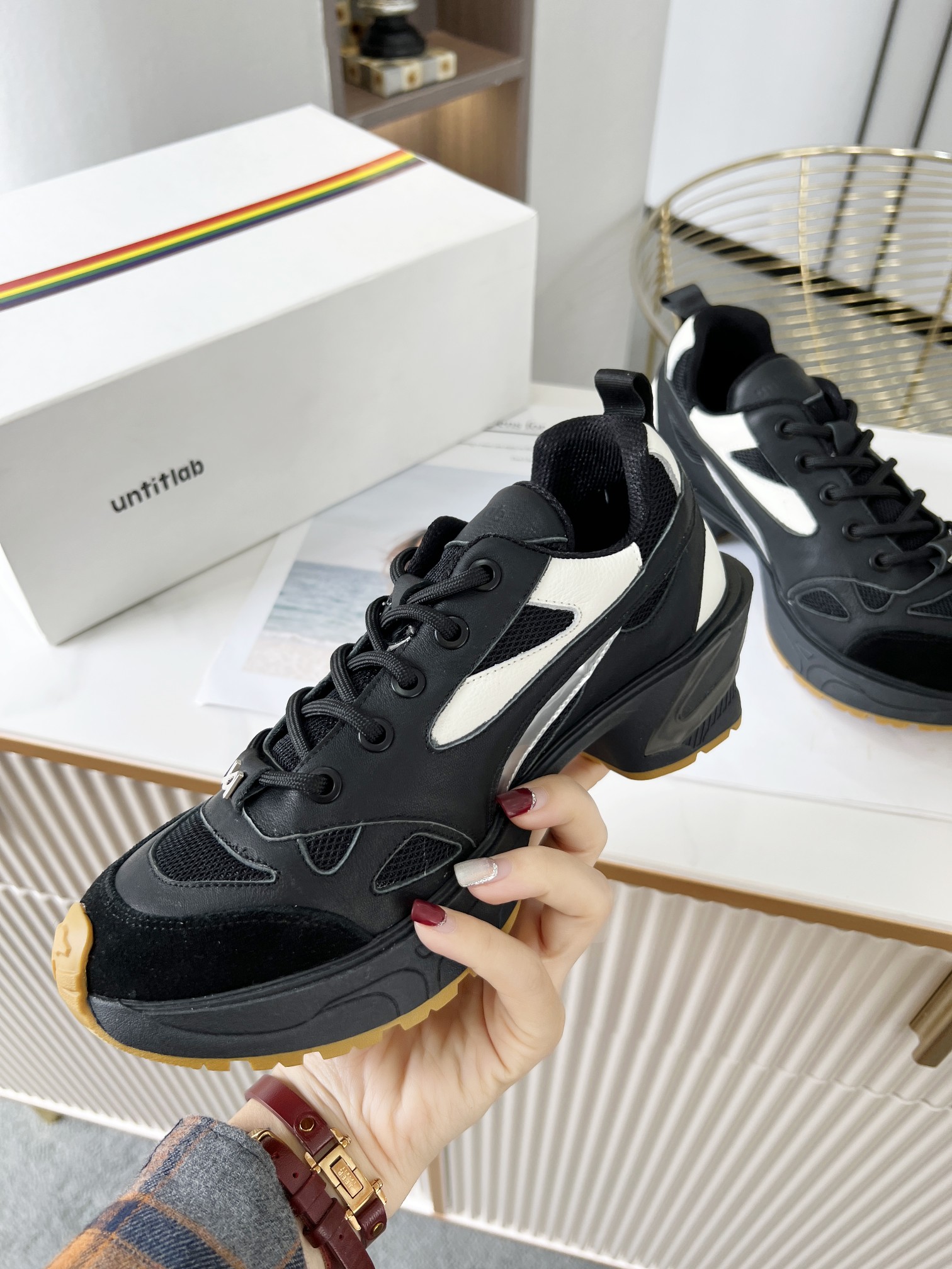 Untitlab 𝟐𝟎𝟐𝟐/𝐒𝐒 𝐧𝐞𝐰  Early spring capsule series of high-heeled sports sneakers sneakers can also be very fashionable