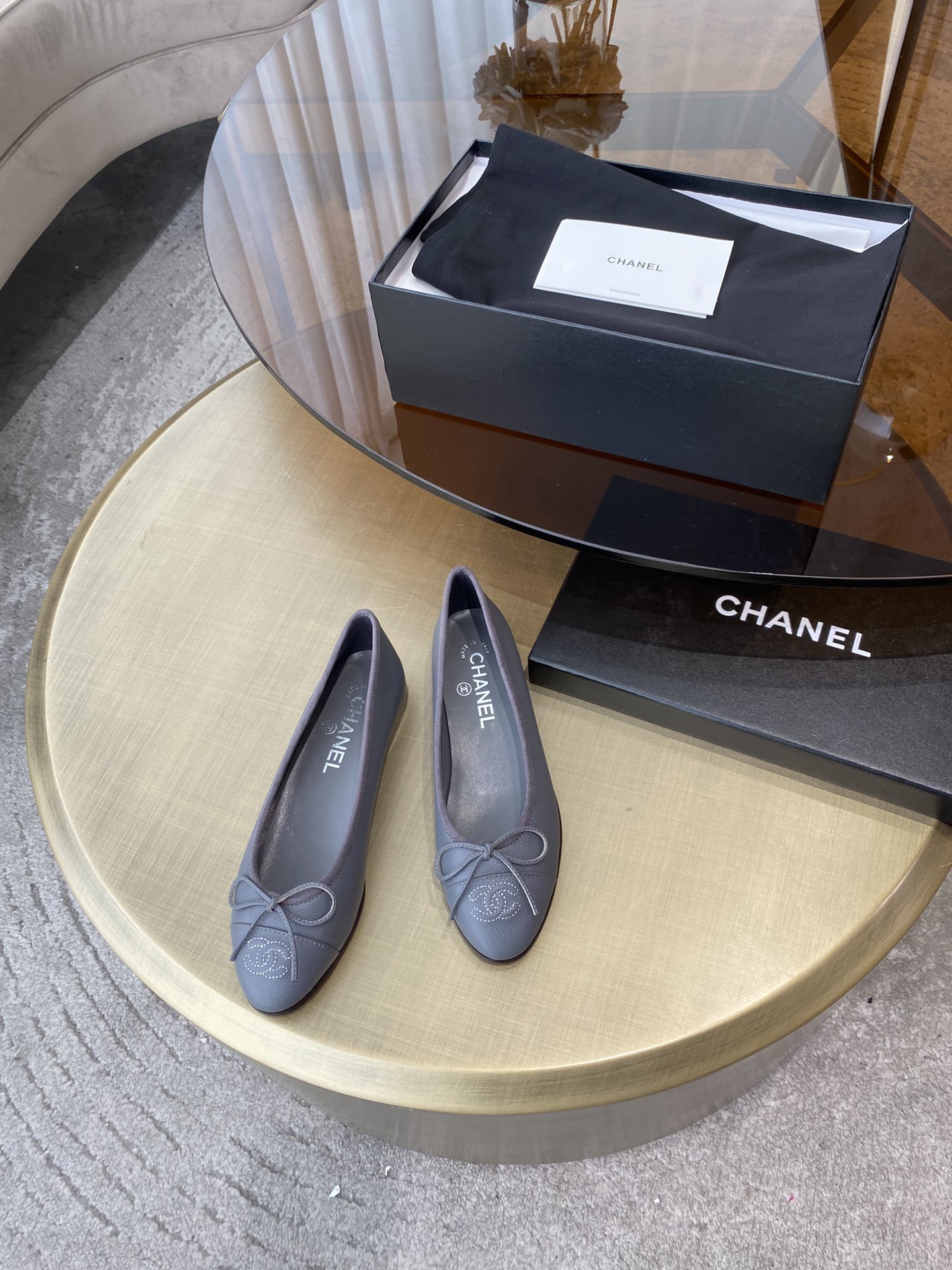 CHANEL ballet shoes Imported custom leather Italy imported leather outsole