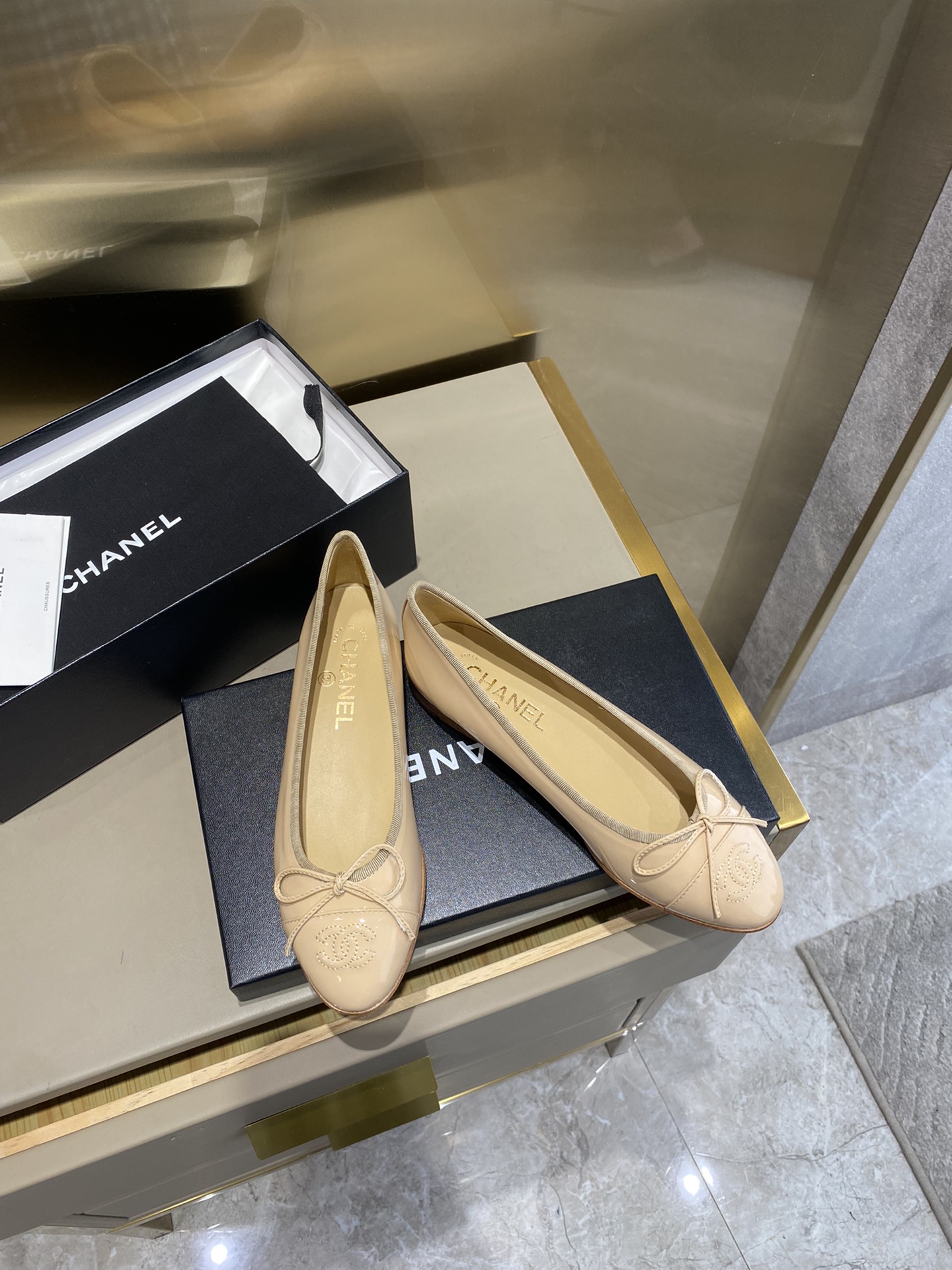 CHANEL ballet shoes Imported custom leather Italy imported leather outsole