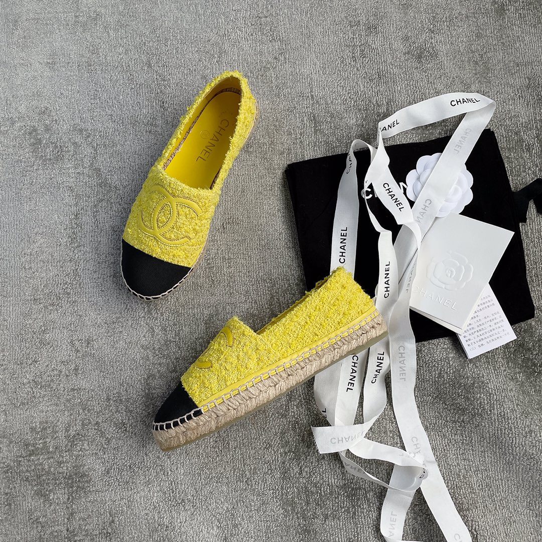 CHANEL fisherman shoes custom mixed sheepskin imported leather embryo leather upper soft inner cushion sheepskin